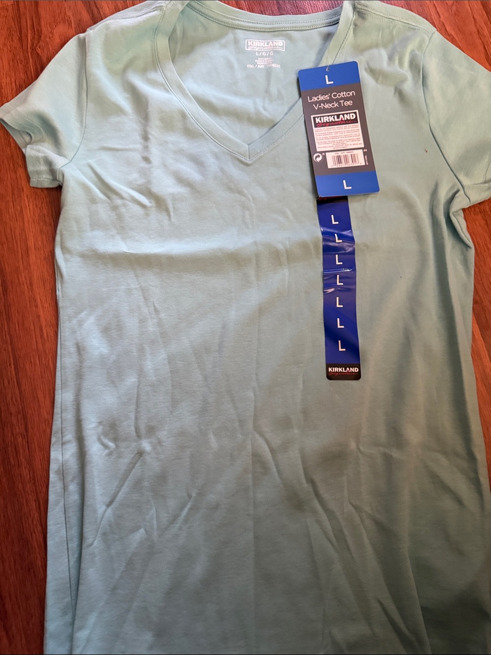 Kirkland Signature Women's Seafoam V-Neck Tee